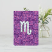 Scorpio Zodiac-symbool op roze digitale camo (Staand voorkant)