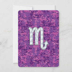 Scorpio Zodiac-symbool op roze digitale camo