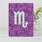 Scorpio Zodiac-symbool op roze digitale camo (Staand voorkant)