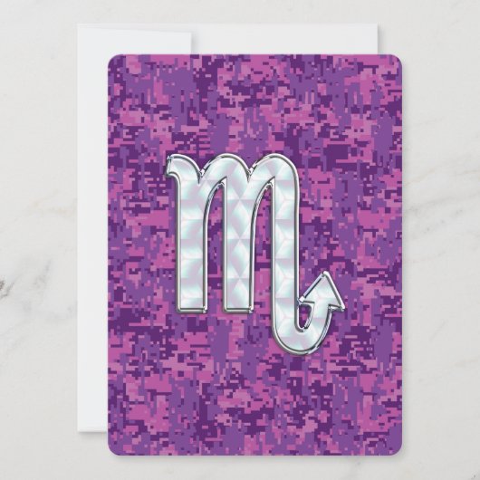 Scorpio Zodiac-symbool op roze digitale camo (Voorkant)