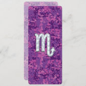 Scorpio Zodiac-symbool op roze digitale camo (Voorkant / Achterkant)