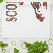 Scorpio Zodiac Symbool White Kitchen Towel Theedoek (Gevouwen)