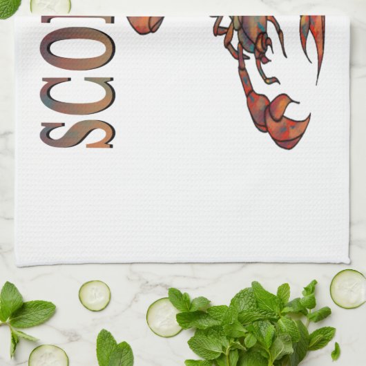 Scorpio Zodiac Symbool White Kitchen Towel Theedoek (Gevouwen)