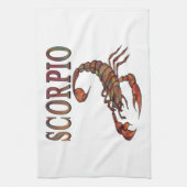 Scorpio Zodiac Symbool White Kitchen Towel Theedoek (Verticaal)