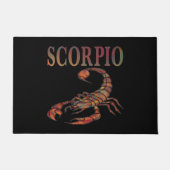 Scorpio Zodiac Symbool Zwarte Deur Mat (Voorkant)