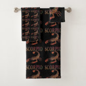 Scorpio Zodiac Symboolhanddoekset Bad Handdoek (Insitu)