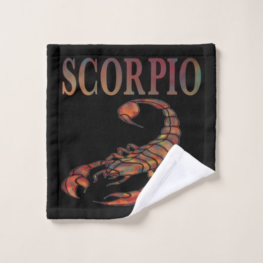 Scorpio Zodiac Symboolhanddoekset Bad Handdoek (Wasdoekje)