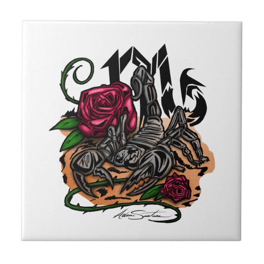 Scorpio - Zodiac Tegeltje (Voorkant)