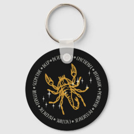 Scorpio Zodiac-teken: symbool, constellatie, info Sleutelhanger