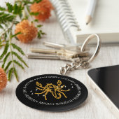 Scorpio Zodiac-teken: symbool, constellatie, info Sleutelhanger (Zijkant)