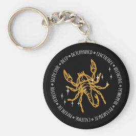 Scorpio Zodiac-teken: symbool, constellatie, info Sleutelhanger