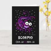 SCORPIO - ZODIAC-WENSKAART KAART (Gele Bloem)