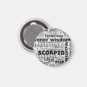 Scorpio Zodiac Word Cloud Inspiration Magneet (Voorkant / Achterkant)