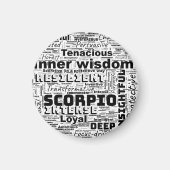 Scorpio Zodiac Word Cloud Inspiration Magneet (Voorkant)