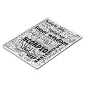 Scorpio Zodiac Word Cloud Inspiration Notitieboek (Linkerzijde)