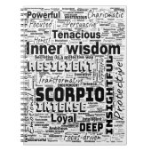 Scorpio Zodiac Word Cloud Inspiration Notitieboek (Voorkant)