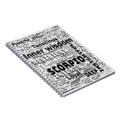 Scorpio Zodiac Word Cloud Inspiration Notitieboek (Rechterzijde)