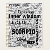 Scorpio Zodiac Word Cloud Inspiration Planner (Voorkant)