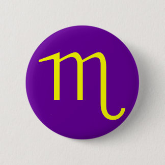 SCORPIO, ZODIACAAL SIGN RONDE BUTTON 5,7 CM