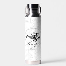 Scorpio Zodiadiek Astrologie Aangepaste naam Wit