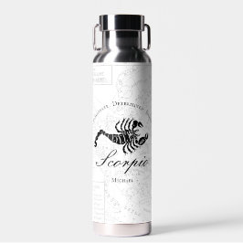 Scorpio Zodiadiek Astrologie Aangepaste naam Wit Waterfles