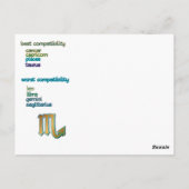 Scorpio zodiale kenmerken briefkaart (Achterkant)