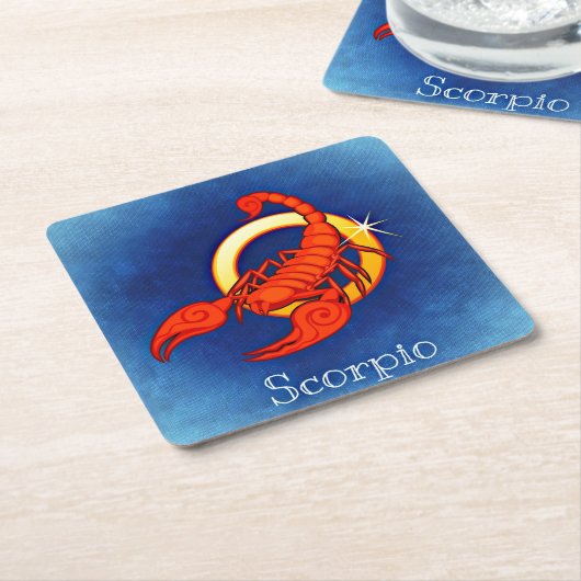scorpio zodiale onderzetters (Schuin)