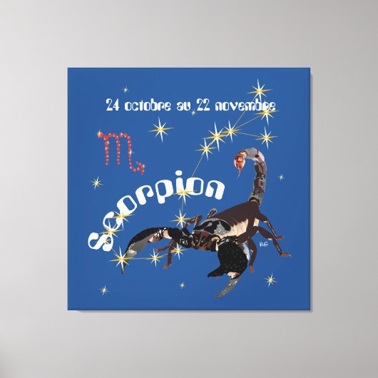 Scorpion 24 oct. au 22 nov. Impression sur toile Canvas Afdruk (Voorkant)