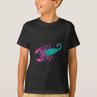 Scorpion Afbeelding Paars Blauwgroen T-shirt