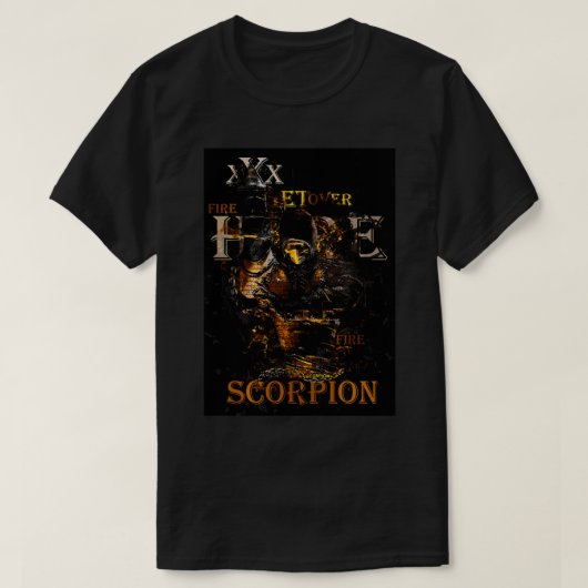 Scorpion bij het skelet ninja krijger t-shirt (Design voorkant)