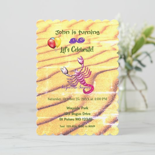 Scorpion Birthday (23 oktober - 21 november) Kaart (Staand voorkant)