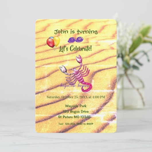 Scorpion Birthday (23 oktober - 21 november) Kaart (Staand voorkant)