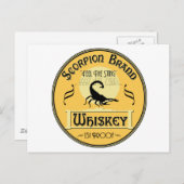 Scorpion Brand Whiskey Briefkaart (Voorkant / Achterkant)