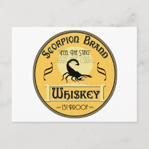 Scorpion Brand Whiskey Briefkaart