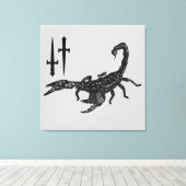 Scorpion Canvas Afdruk (Insitu (Houten vloer))