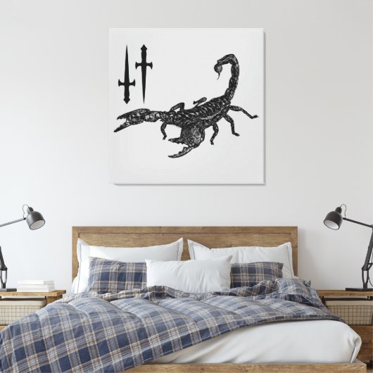 Scorpion Canvas Afdruk (Insitu (Slaapkamer))