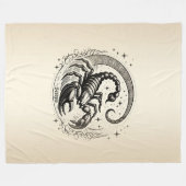 Scorpion Crescent Moon Astrologie Zodiac Schorpioe Fleece Deken (Voorkant (Horizontaal))