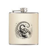 Scorpion Crescent Moon Astrologie Zodiac Schorpioe Heupfles (Voorkant)
