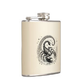 Scorpion Crescent Moon Astrologie Zodiac Schorpioe Heupfles (Rechts)