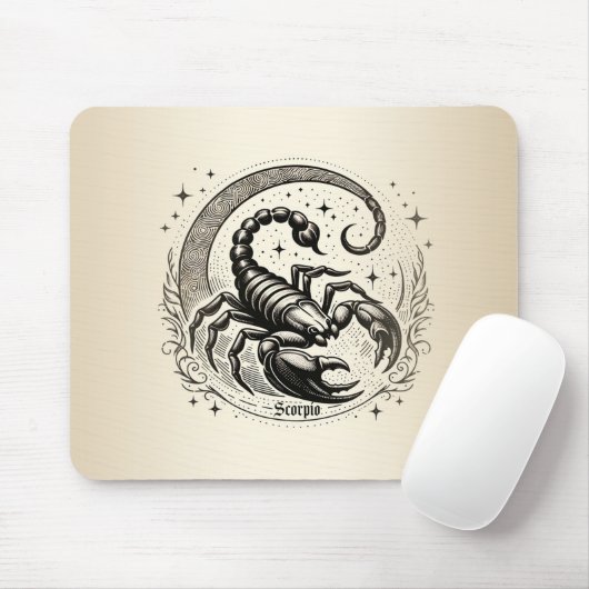 Scorpion Crescent Moon Astrologie Zodiac Schorpioe Muismat (Met muis)