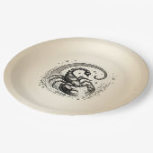 Scorpion Crescent Moon Astrologie Zodiac Schorpioe Papieren Bordje (Gekanteld)