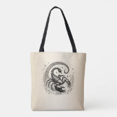 Scorpion Crescent Moon Astrologie Zodiac Schorpioe Tote Bag (Achterkant)