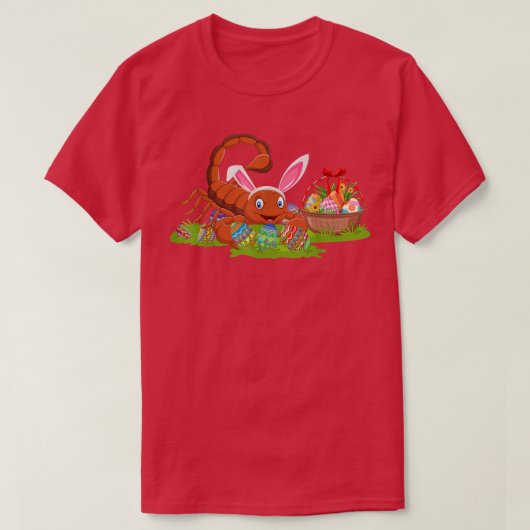 Scorpion Easter Egg Bunny Scorpion bij Pasen T-shirt (Design voorkant)