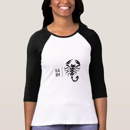  - Scorpion en uw Initialen T-shirt (Voorkant)