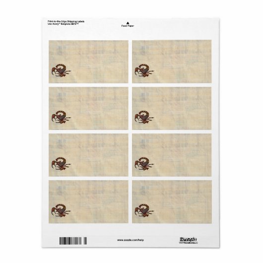 Scorpion Etiket (Full Sheet)