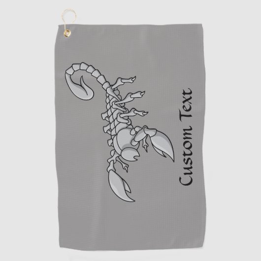 Scorpion Icon Golf Towel Golfhanddoek (Voorkant)