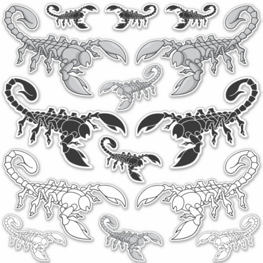 Scorpion Icon Sticker Set (Voorkant)