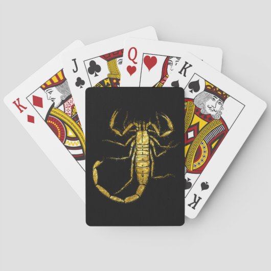 Scorpion in Gold-speelkaarten Pokerkaarten (Achterkant)