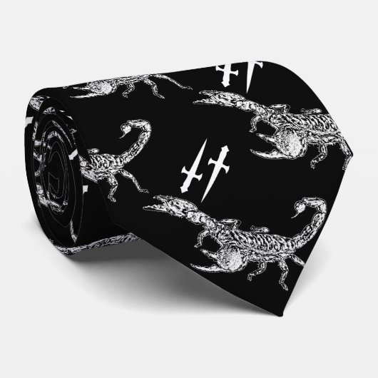 Scorpion Necktie Stropdas (Opgerold)