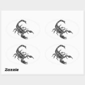 Scorpion Ovale Sticker (Vel)